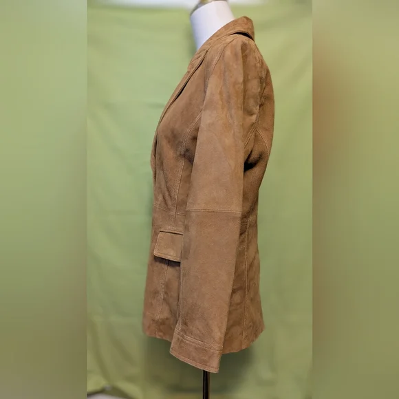 Bernardo's Women's Tan Suede Jacket, 100% - Picture 5 of 15